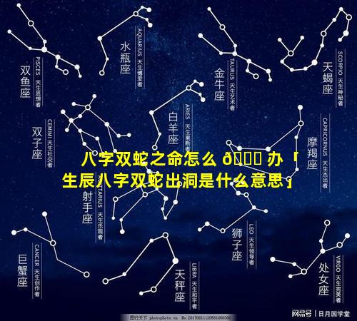 八字双蛇之命怎么 🐕 办「生辰八字双蛇出洞是什么意思」